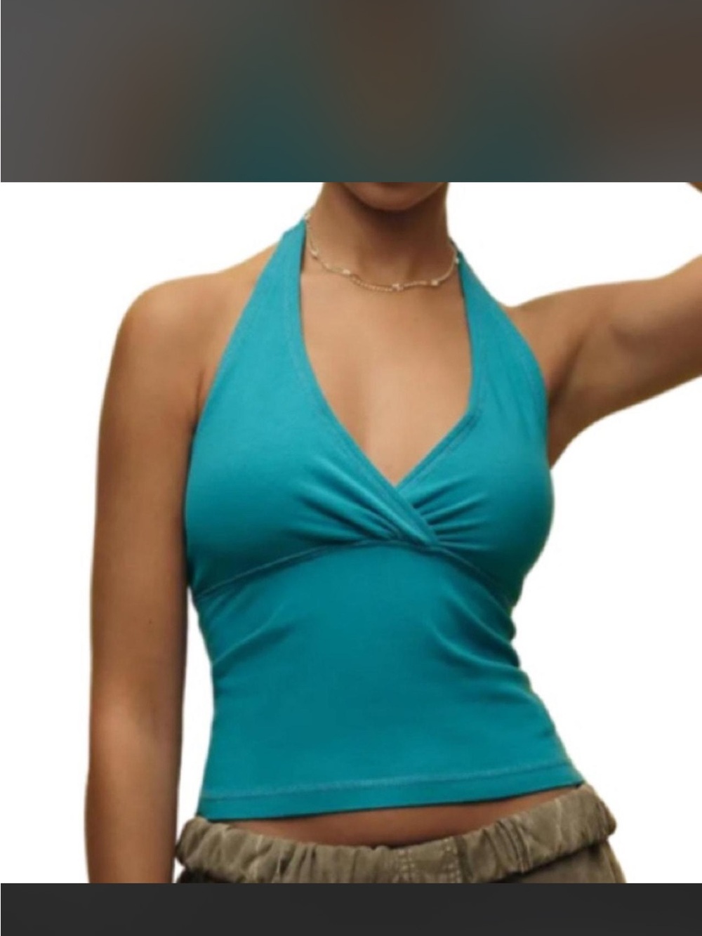 Pilcro Women’s Teal Halter Top